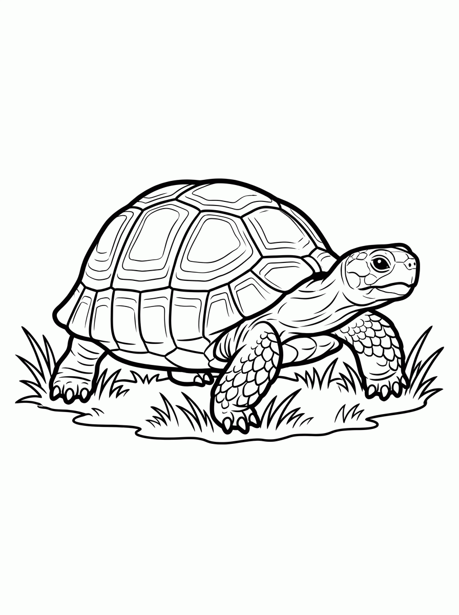 Tartaruga de Terra para colorir