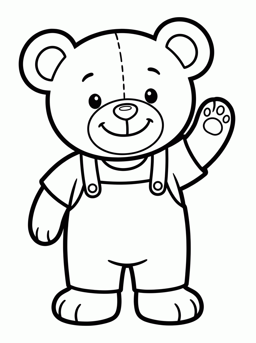 Ursinho de Pelucia para colorir