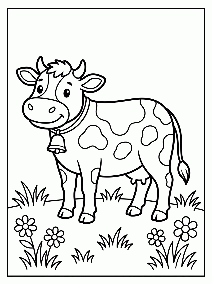 Vaca Malhada para colorir