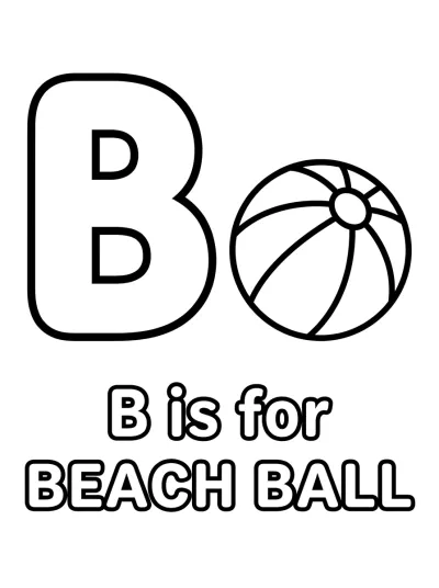 Desenho de Letra B de Balón para colorir