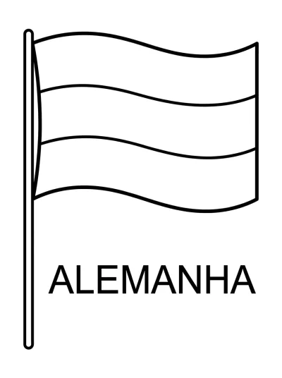 Bandeira Alemanha para colorir