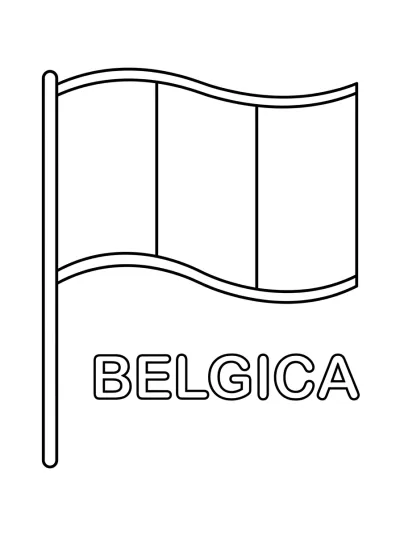 Bandeira Bélgica para colorir