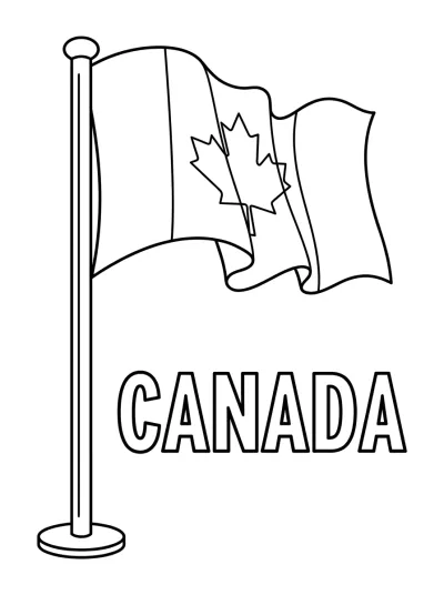 Bandeira Canadá para colorir