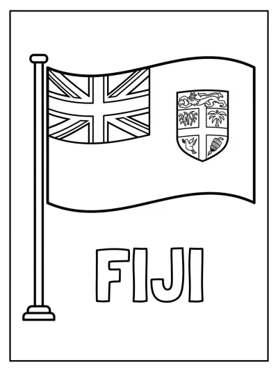 Bandeira Fiji para colorir