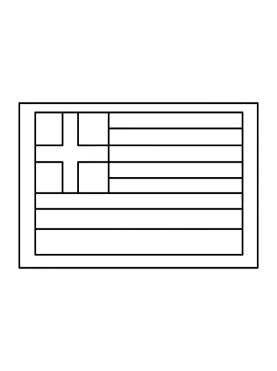 Desenho de Bandeira da Grecia (Flat) para colorir