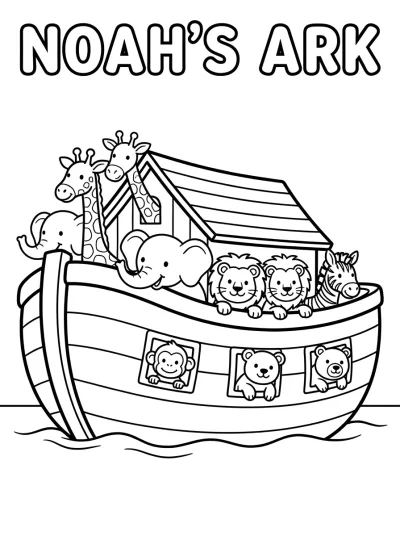 Desenho de Noah's Ark para colorir