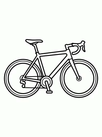 Desenho de Bicicleta de Carreras para colorir