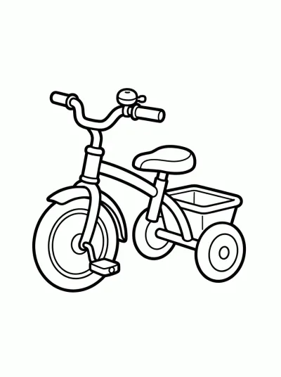 Desenho de Triciclo Infantil para colorir