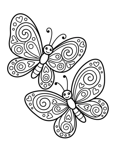 Desenho de Mariposas Volando para colorir