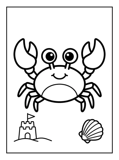 Desenho de Cangrejo en la Playa para colorir