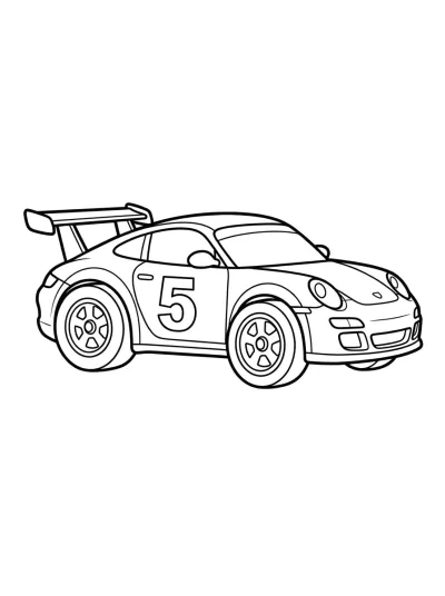 Desenho de Carro de Corrida para colorir
