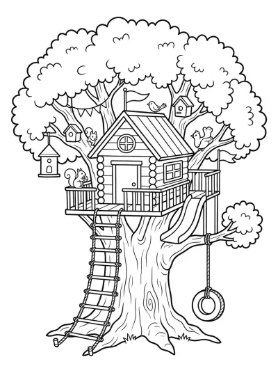 Desenho de Casa del Árbol para colorir