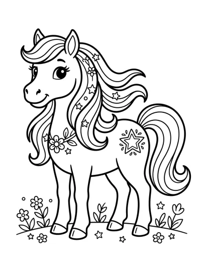 Desenho de Pequeno Poni para colorir