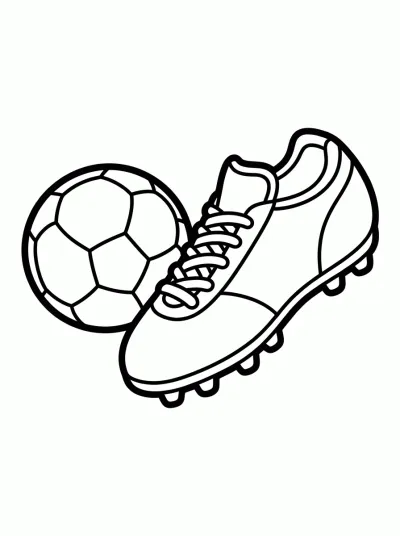 Desenho de Botín Pateando el Balón para colorir