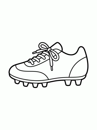 Desenho de Botín de Fútbol con Tachones para colorir