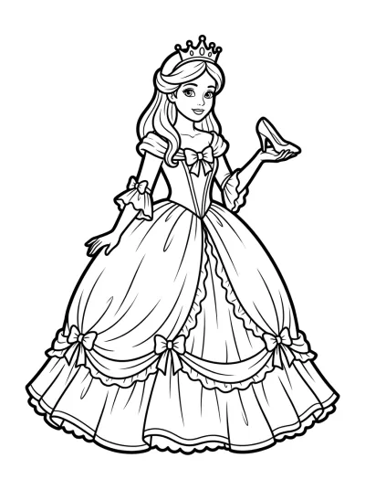 Desenho de Princesa de la Zapatilla para colorir