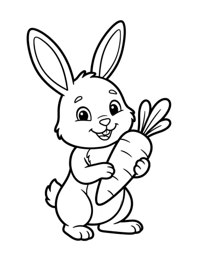 Desenho de Conejo con Zanahoria para colorir