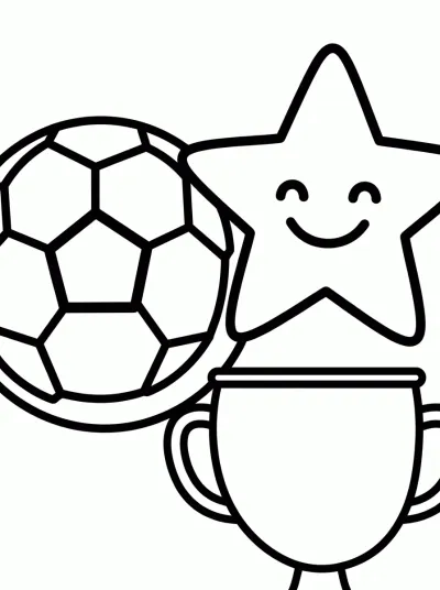 Desenho de Ball with a Star para colorir