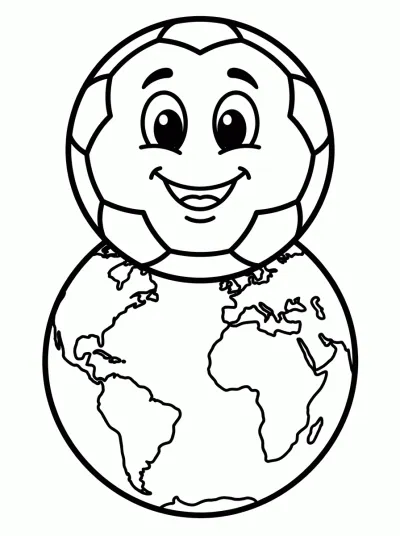 Desenho de Ball on the Globe para colorir