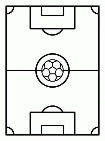 Desenho de Cancha de Fútbol para colorir