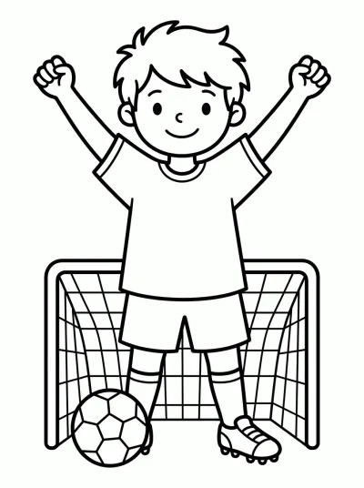 Desenho de Celebración de Gol para colorir