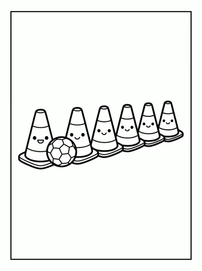 Desenho de Training Cones para colorir