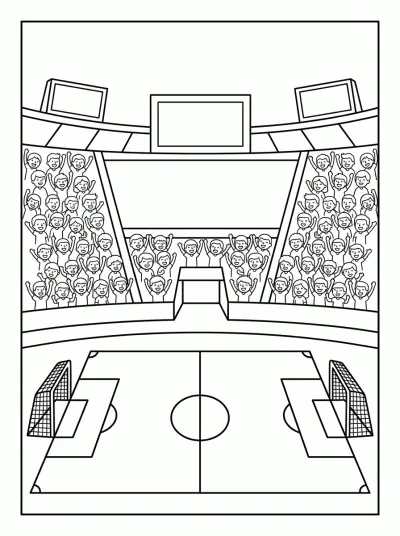 Desenho de Estadio de Fútbol para colorir