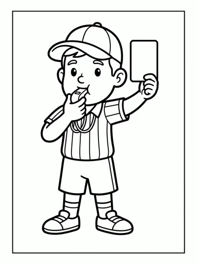 Desenho de Árbitro de Fútbol para colorir