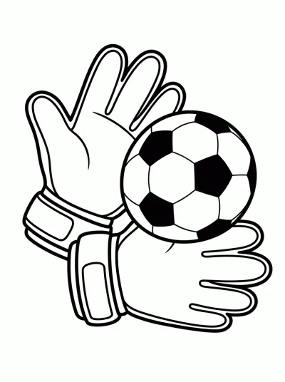 Desenho de Goalkeeper Gloves para colorir