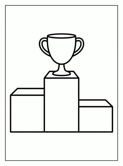Desenho de Podio de Campeones para colorir
