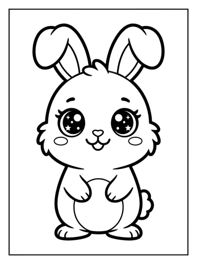 Desenho de Coelhinho Fofo para colorir