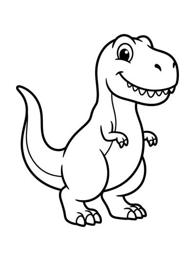 Desenho de Dinossauro T-Rex para colorir