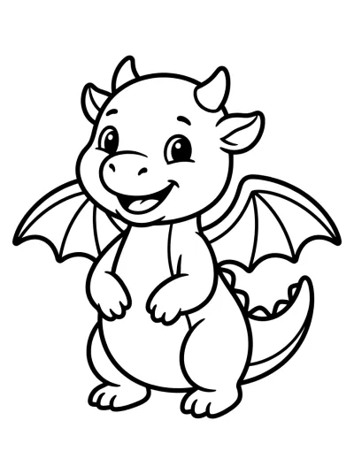 Desenho de Bébé Dragon para colorir