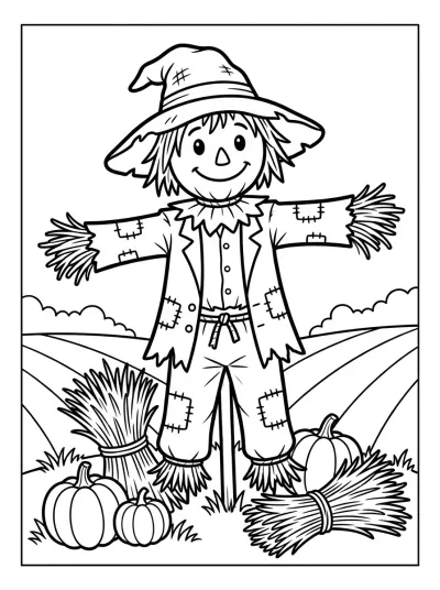 Desenho de Espantapájaros de la Granja para colorir