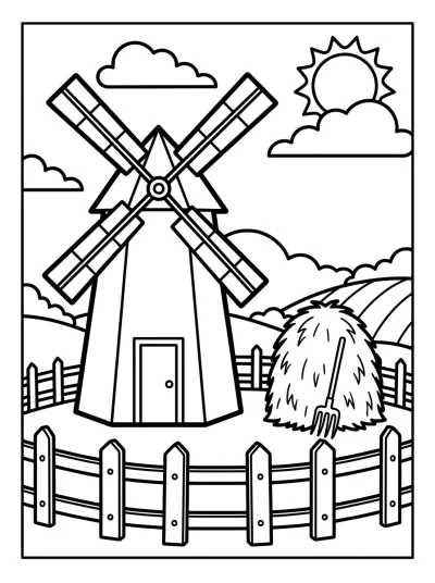 Desenho de Molino de la Granja para colorir