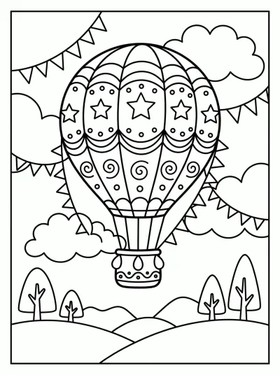 Desenho de Globo de Fiesta de San Juan para colorir