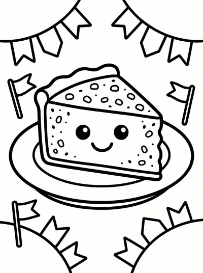 Desenho de Pastel de Maíz para colorir