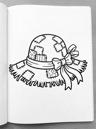Desenho de Sombrero de Paja para colorir