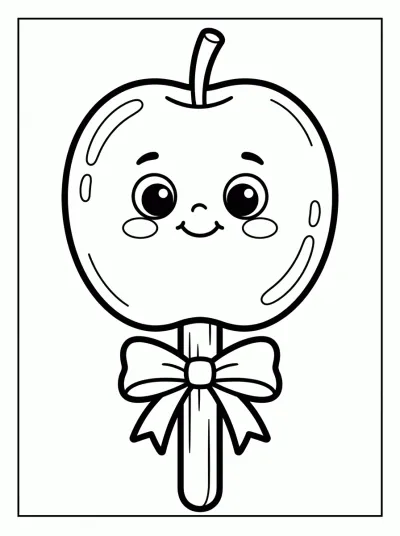 Desenho de Manzana Acaramelada para colorir
