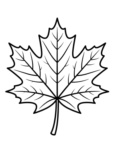 Desenho de Hoja de Arce para colorir