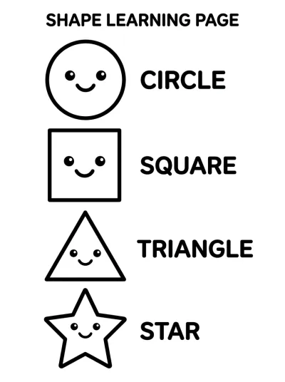 Desenho de Formas Geométricas para colorir