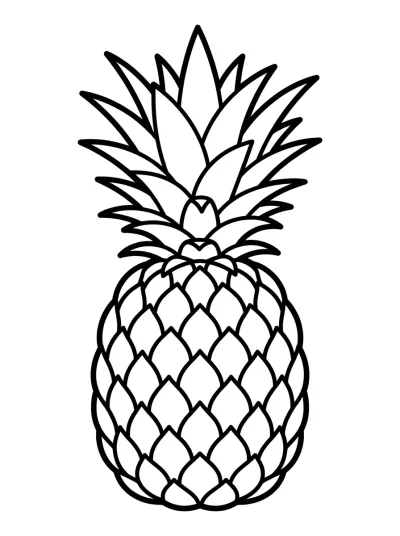 Desenho de Ananas para colorir