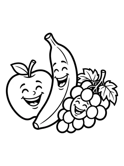 Desenho de Fruits Variés para colorir