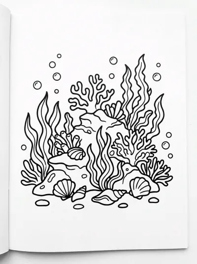 Desenho de Arrecife de Coral para colorir