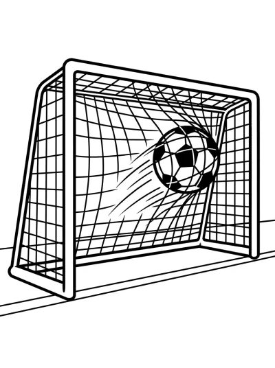 Desenho de Gol de Fútbol para colorir