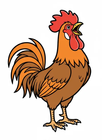 Gallo y gallina