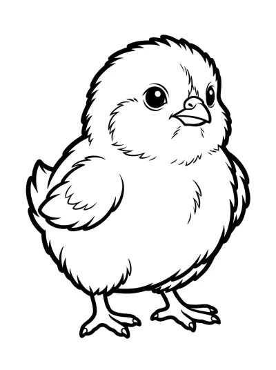 Desenho de Pintinho Fofo para colorir