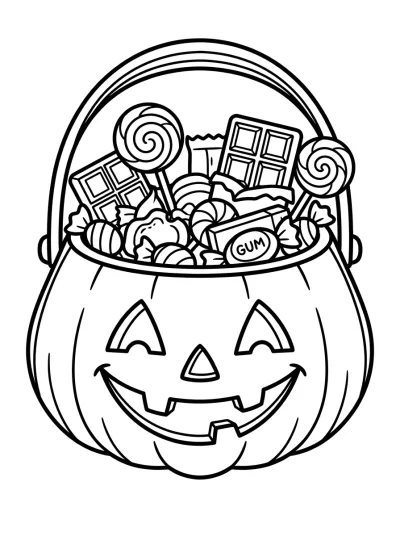Desenho de Seau de Bonbons para colorir