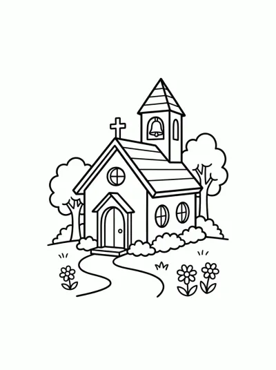 Desenho de Capilla Pequeña para colorir