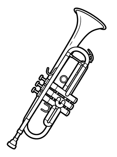 Desenho de Trompeta para colorir